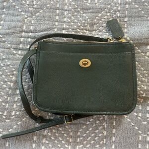 Coach Slim Turnlock Crossbody - Emerald Leather